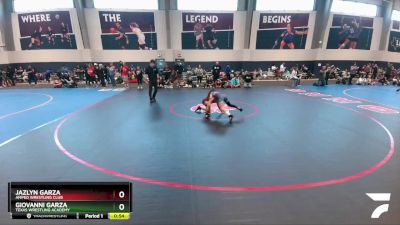 75 lbs 3rd Place Match - Giovanni Garza, Texas Wrestling Academy vs Jazlyn Garza, Amped Wrestling Club