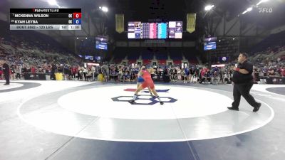 120 lbs Champ. Rd Of 32 - McKenna Wilson, OK vs Kyah Leyba, OK