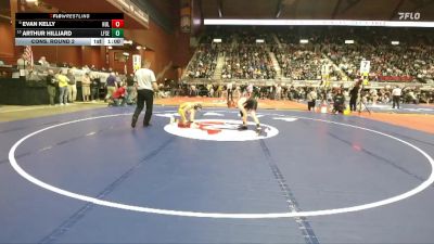 2A-106 lbs Cons. Round 2 - Arthur Hilliard, Lingle-Ft. Laramie/Southeast vs Evan Kelly, Hulett