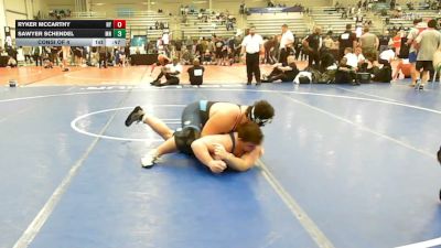 285 lbs Consi Of 4 - Ryker McCarthy, NY vs Sawyer Schendel, MN