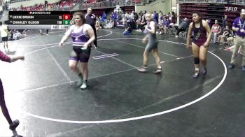 101 lbs Quarterfinal - Lexie Bruhn, Clarkson Leigh vs Charley Olson, The Best Wrestler