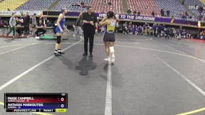 131 lbs Quarters & 1st Wb (16 Team) - Natasha Markoutsis, Aurora vs Paige Campbell, Adrian College