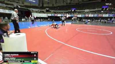 138 lbs Quarters & Wb (16 Team) - Corey Fazekas, Grassfield vs Piero Papili, Delaware Military Academy