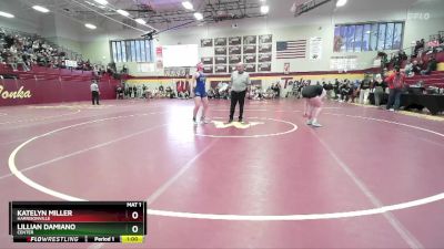 140 lbs Cons. Semi - Lillian Damiano, CENTER vs Katelyn Miller, HARRISONVILLE