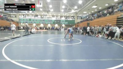 215 lbs Cons. Round 2 - Cody Perkins, Cherokee Trail vs Mateo Galaz, Rancho Bernardo