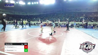 105 lbs Round Of 16 - Gentry Pritchard, Bridge Creek Youth Wrestling vs Jett Sisemore, Team Tulsa Wrestling Club