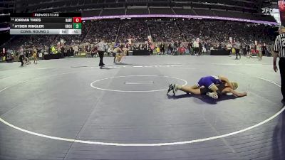 D3-106 lbs Cons. Round 2 - Jordan Thies, Hart HS vs Ayden Ringler, Grand Rapids Catholic Central
