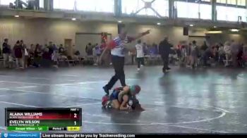 50 lbs Round 1 (4 Team) - Alaina Williams, Black Mambas Red vs Evelyn Wilson, Black Mambas Blue