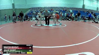 195 lbs Round 3 (6 Team) - Braxton Brumley, Center Grove Wrestling Club vs Gracie Vaught, Red Devil Pride Elite Wrestling