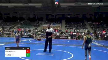 70 lbs Quarterfinal - Hudson Bragg, Bear Cave vs Tristyn Ulloa, Highlander Youth Wrestling