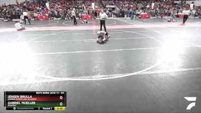 64 lbs Cons. Round 3 - Gabriel Mueller, Rosholt vs Jensen Brulla, Askren Wrestling Academy