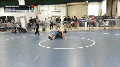 120 lbs Consi Of 16 #1 - Gavin Rodriguez, NJ vs Keenan Paz, NV