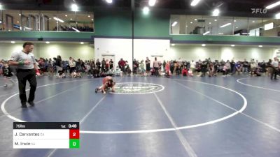 75 lbs 5th Place - Joseph Cervantes, CA vs Mason Irwin, NJ