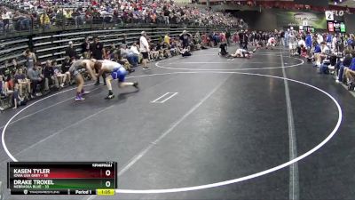 140 lbs Semis & 1st Wrestleback (8 Team) - Drake Troxel, Nebraska Blue vs Kasen Tyler, Iowa USA Grey