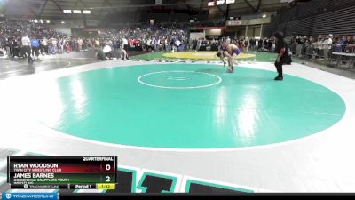 74 lbs Quarterfinal - James Barnes, Goldendale Grapplers Youth Wrestling vs Ryan Woodson, Twin City Wrestling Club