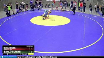 75 lbs Cons. Semi - Emree Christensen, Boys & Girls Club Of Western L vs Cienah Brison, Hawk Mat Club