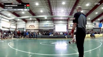150 lbs 3rd Place Match - Hagen Robinson, Elko vs Ty Jensen, Moapa Valley