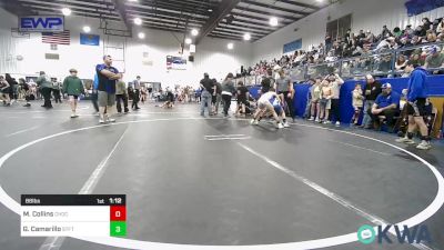 88 lbs Quarterfinal - Mason Collins, Choctaw Ironman Youth Wrestling vs Gus Camarillo, Standfast