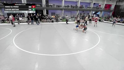 JR BOYS HARD LUCK - 131-132 Champ. Round 1 - Carter Brittain, Team Idaho Wrestling Club vs Perez Eli Perez, Moen Wrestling Academy