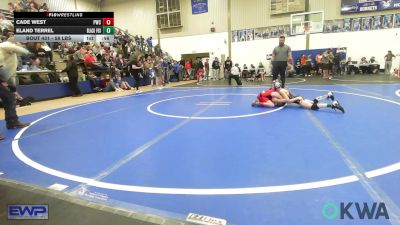 58 lbs Consi Of 8 #2 - Cade West, Pawnee Wrestling Club vs Eland Terrel, Black Fox Wrestling Club