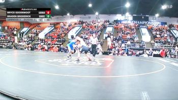 144 lbs Semifinals (8 Team) - Braden Broderick, Dundee vs Bryce Goodemoot, Lake Odessa Lakewood