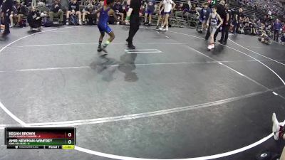 85 lbs Finals (8 Team) - Amir Newman-Winfrey, Iowa USA Blue vs Kegan Brown, South Dakota Thunder