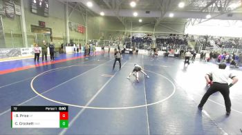 72 lbs 1st Place Match - Cooper Crockett, Sanderson Wrestling Academy vs Brecken Price, Brothers Of Steel