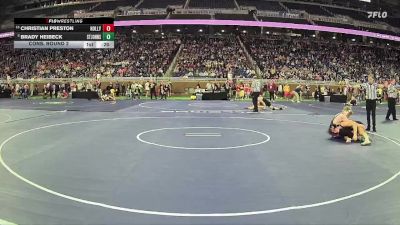 D2-165 lbs Cons. Round 2 - Christian Preston, Holly HS vs Brady Heibeck, St Johns HS