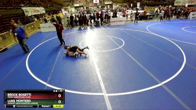 77 lbs Cons. Round 2 - Luke Montero, Sunkist Kids/Monster Garage vs Brock Bogetti, Tracy Wrestling Club