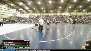 105+ Semifinal - Landon Ogden, Jr. Wildcat Wrestling Association (Richfield, UT) vs Titus Dansie, JWC