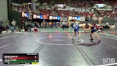 Cons. Round 2 - Micah Acker, Superior vs Gavin Dunlap, Red Lodge HS