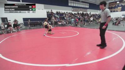 86 lbs Round 1 - Kohen Burton, Sting Wrestling Club vs Luca Kling, Mantanona TC