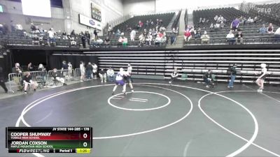 178 lbs Cons. Round 3 - Jordan Coxson, Maple Mountain High School vs Cooper Shumway, Tooele High School