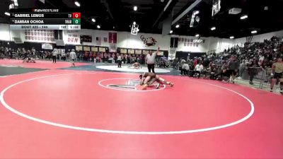 144 lbs Quarterfinal - Gabriel Lemos, Temecula Valley vs Damian Ochoa, Trabuco Hills