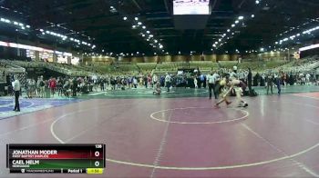 138 lbs Champ. Round 2 - Jonathan Moder, First Baptist (Naples) vs Cael Helm, Hernando