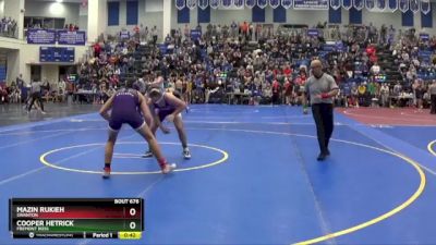 150 lbs Cons. Round 4 - Mazin Rukieh, SWANTON vs Cooper Hetrick, FREMONT ROSS