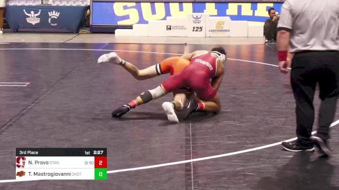 125 lbs 3rd Place - Nico Provo, Stanford vs Trevor Mastrogiovanni, Oklahoma State