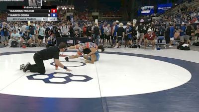 138 lbs 5th Place Match - Maximus Pearch, Illinois vs Marco Costa, California