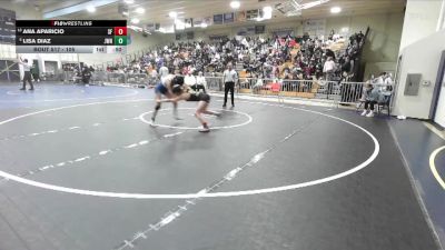 105 lbs Cons. Round 3 - Ana Aparicio, Santa Fe vs Lisa Diaz, JW North