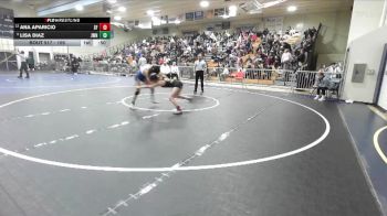 105 lbs Cons. Round 3 - Ana Aparicio, Santa Fe vs Lisa Diaz, JW North