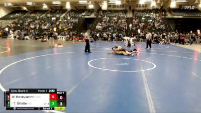 157 lbs Cons. Round 4 - Tayten Gillette, Chadron State vs William Moneypenny, Colorado Mesa University