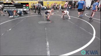 85 lbs Consi Of 8 #2 - Creek Cassity, Barnsdall Youth Wrestling vs Tucker Novotny, Cowboy Wrestling Club
