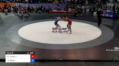 145 lbs Rnd Of 16 - Delarie Juarez, CA vs Hadyn Stine, TX