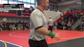 130 lbs Champ. Round 2 - Breanna Griffiths, Ottumwa vs Elyse Caviel, Iowa City Liberty