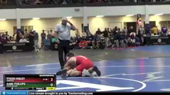 157 lbs Quarterfinal - Tyson Nisley, Wabash vs Gabe Phillips, Manchester