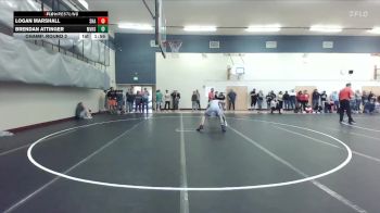 157 lbs Champ. Round 2 - Logan Marshall, Snake River vs Brendan Attinger, Mountain View High School