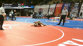 138 Class 3 lbs Quarterfinal - Jaylen Civil, Warrensburg vs Jaxson Yaple, Carl Junction