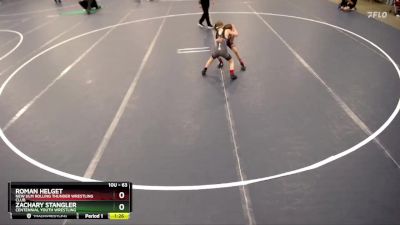 63 lbs Cons. Round 4 - Zachary Stangler, Centennial Youth Wrestling vs Roman Helget, New Ulm Rolling Thunder Wrestling Club