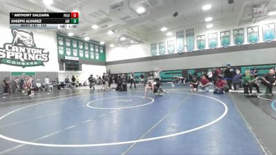 132 lbs Champ. Round 2 - Anthony Saldana, Paloma Valley vs Joseph Alvarez, Adelanto