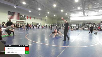 125 lbs Cons. Semi - Jerdan Gomez, Top Of The Rock vs Tristan Zorzakis, Charger Wrestling Club